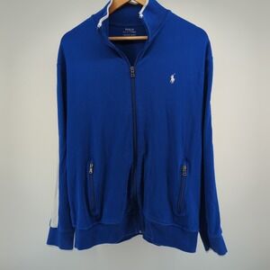 Polo Ralph Lauren Jacket Men's XL Performance Long Sleeve Blue White Track *READ